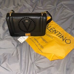 NWT Mario Valentino Alice Rock Leather Shoulder Bag